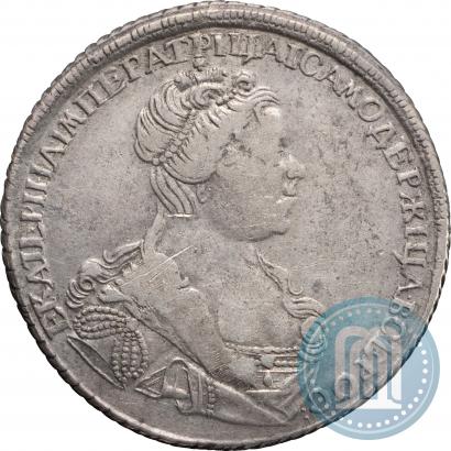 Фото Полтина 1727 года СПБ "Петербургский тип, портрет вправо"