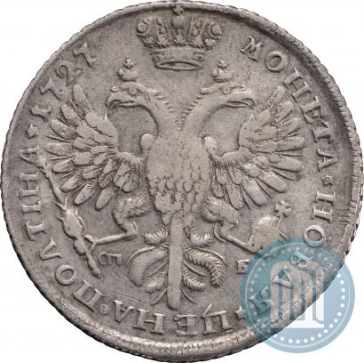Фото Полтина 1727 года СПБ "Петербургский тип, портрет вправо"