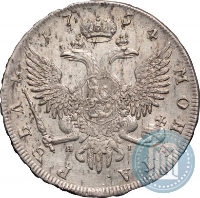 Picture 1 rouble 1754 year СПБ-ЯI "Portrait by Benjamin Scott"
