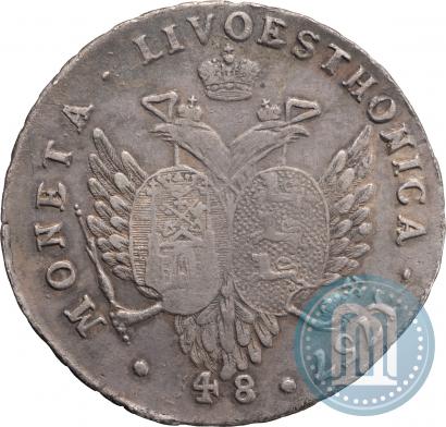Picture 48 kopecks 1757 year  "For Livonia"