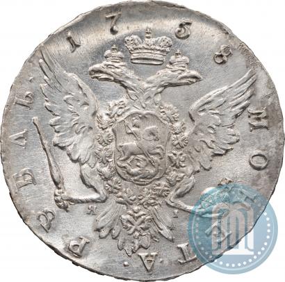 Фото 1 рубль 1758 года СПБ-ЯI 