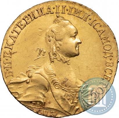 Фото 10 рублей 1764 года СПБ 