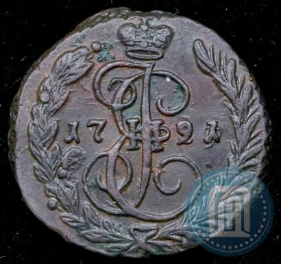 Picture 1 kopeck 1791 year ЕМ 