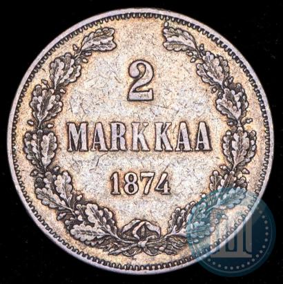 Picture 2 markkaa 1874 year S 