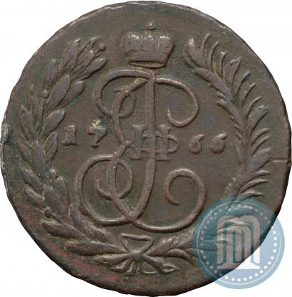 Фото 2 копейки 1766 года ММ 