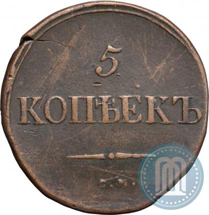 Picture 5 kopecks 1835 year СМ 