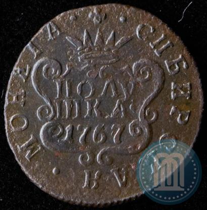 Фото Полушка 1767 года КМ 