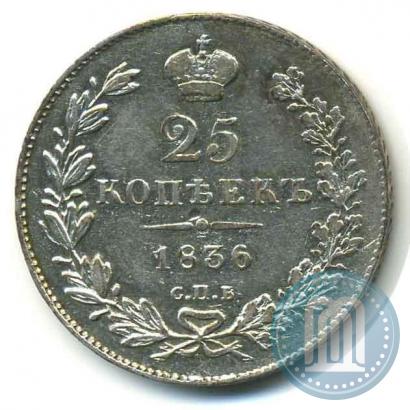 Фото 25 копеек 1836 года СПБ-НГ 