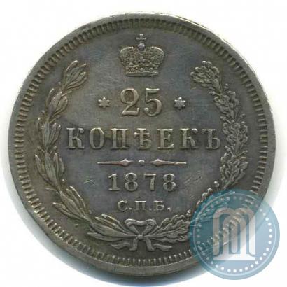 Фото 25 копеек 1878 года СПБ-НФ 