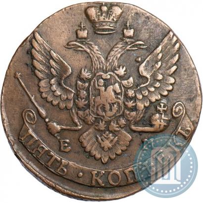 Picture 5 kopecks 1791 year ЕМ 