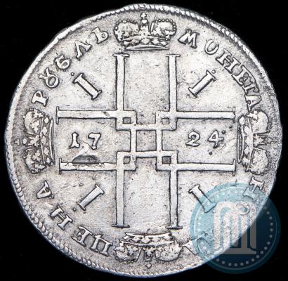 Фото 1 рубль 1724 года  "Портрет в античных доспехах"