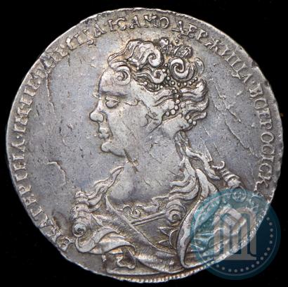Фото 1 рубль 1726 года  "Московский тип, портрет влево"