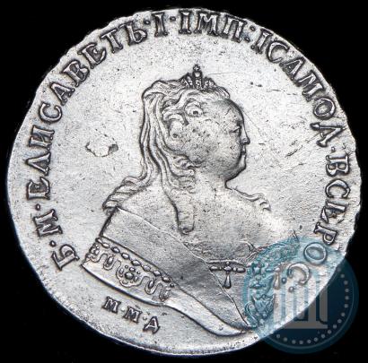 Фото 1 рубль 1749 года ММД 