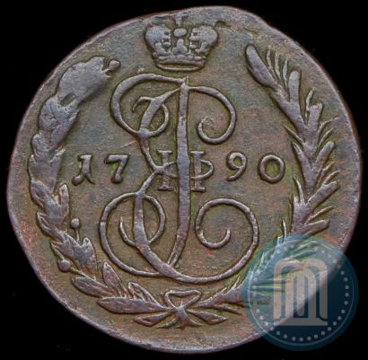 Picture 1 kopeck 1790 year ЕМ 
