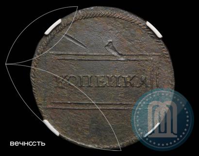 Picture 1 kopeck 1724 year  
