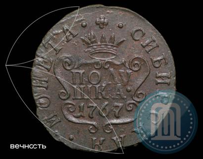 Фото Полушка 1767 года КМ 