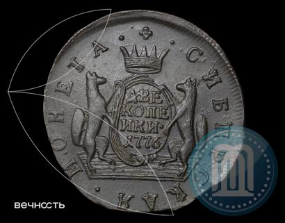 Фото 2 копейки 1776 года КМ 