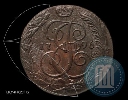 Фото 5 копеек 1796 года КМ 