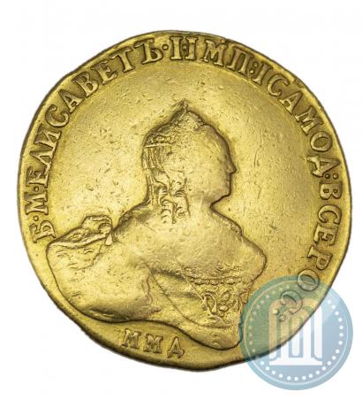 Фото 10 рублей 1758 года ММД 
