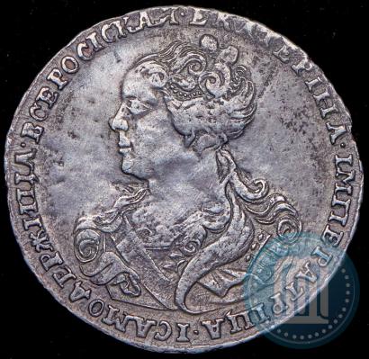 Picture Poltina 1726 year  "Moscow type, portrait turned to the left"