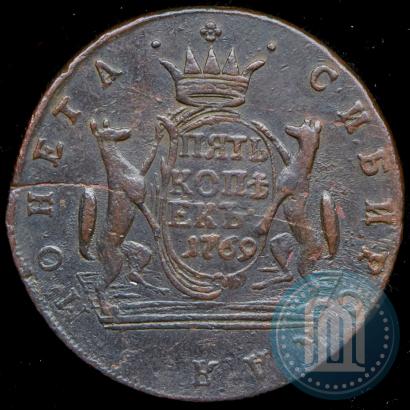 Фото 5 копеек 1769 года КМ 
