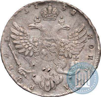 Picture 1 rouble 1738 year  "Moscow type"