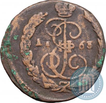 Picture 1 kopeck 1763 year ЕМ 