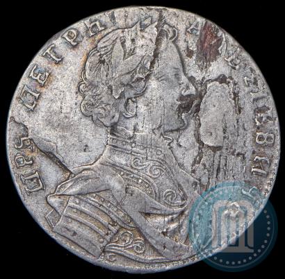 Фото Полуполтинник 1713 года G "Портрет работы С. Гуэна"