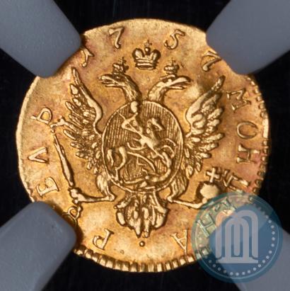 Фото 1 рубль 1757 года  