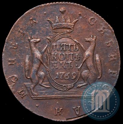 Фото 5 копеек 1769 года КМ 