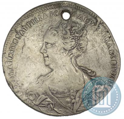 Фото 1 рубль 1726 года СПБ "Петербургский тип, портрет влево"