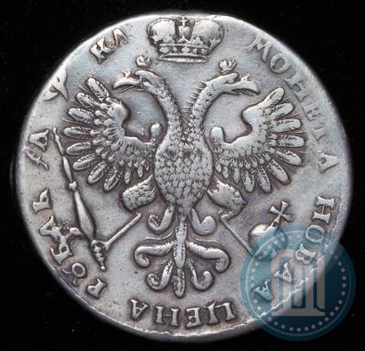 Фото 1 рубль 1721 года K "Портрет в наплечниках"