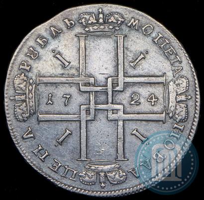 Фото 1 рубль 1724 года  "Портрет в античных доспехах"