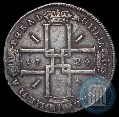 Фото 1 рубль 1724 года  "Портрет в античных доспехах"