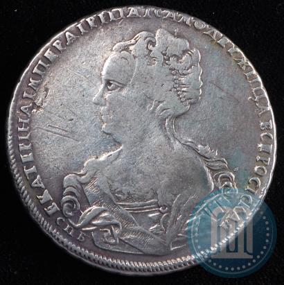 Picture 1 rouble 1725 year СПБ "Petersburg type, portrait turned to the left"