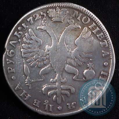 Picture 1 rouble 1725 year СПБ "Petersburg type, portrait turned to the left"