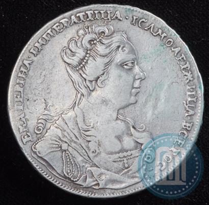 Фото 1 рубль 1726 года  "Московский тип, портрет вправо"