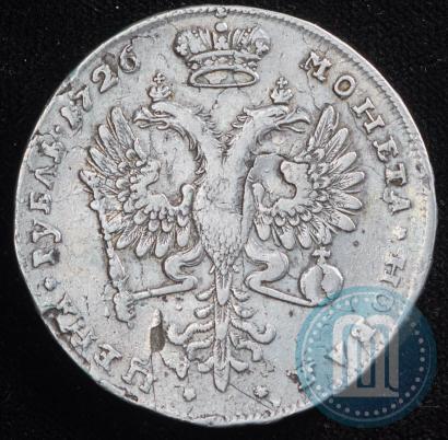 Фото 1 рубль 1726 года  "Московский тип, портрет вправо"