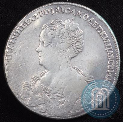 Фото 1 рубль 1726 года СПБ "Петербургский тип, портрет влево"