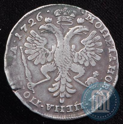 Picture Poltina 1726 year  "Moscow type, portrait turned to the left"