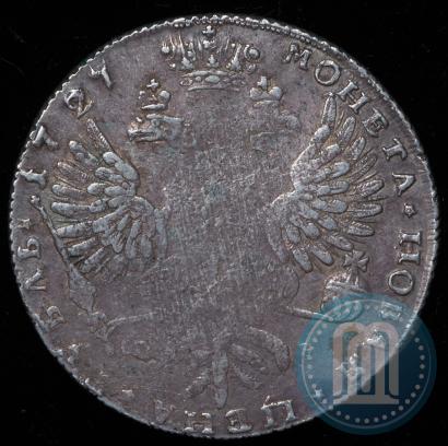 Picture 1 rouble 1727 year СПБ "Petersburg type, portrait turned to the right"