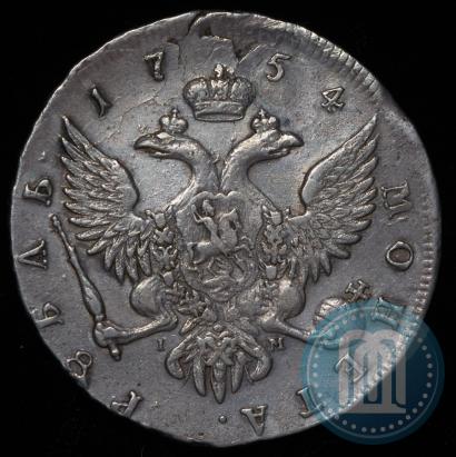 Picture 1 rouble 1754 year СПБ-IМ "Portrait by Benjamin Scott"
