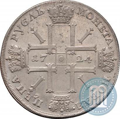 Picture 1 rouble 1724 year СПБ "Sun rouble, portrait in armour"