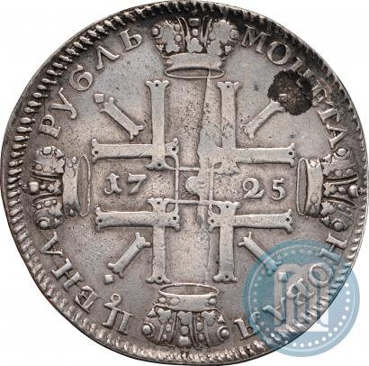 Фото 1 рубль 1725 года СПБ "Солнечный в латах"