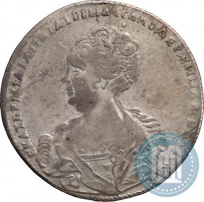 Фото 1 рубль 1725 года СПБ "Петербургский тип, портрет влево"