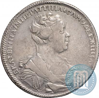 Picture 1 rouble 1727 year СПБ "Petersburg type, portrait turned to the right"