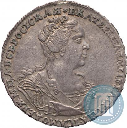 Picture Poltina 1727 year  "Moscow type, portrait turned to the right"