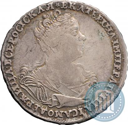 Фото Полтина 1727 года  "Московский тип, портрет вправо"