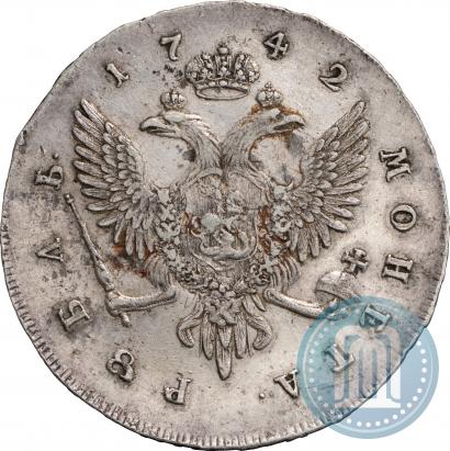 Фото 1 рубль 1742 года СПБ 