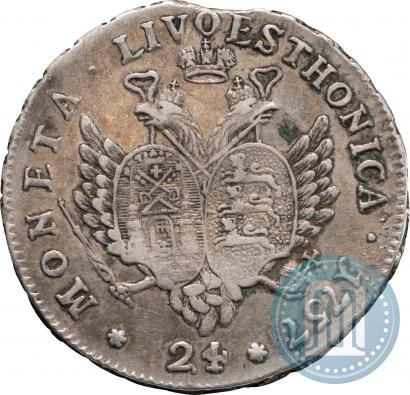 Фото 24 копейки 1757 года  "Ливонез"